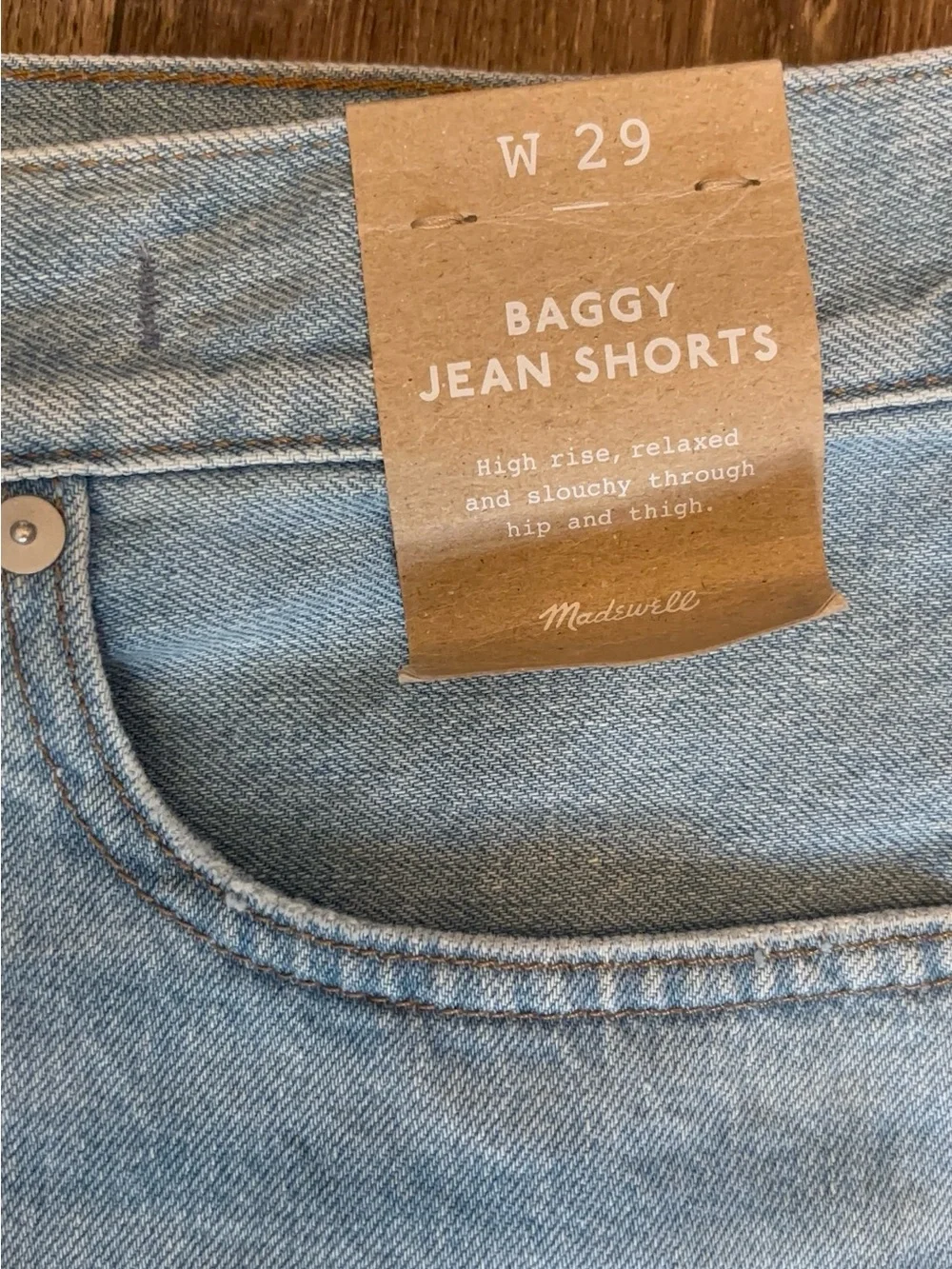 Madewell Baggy Jean Shorts NWT